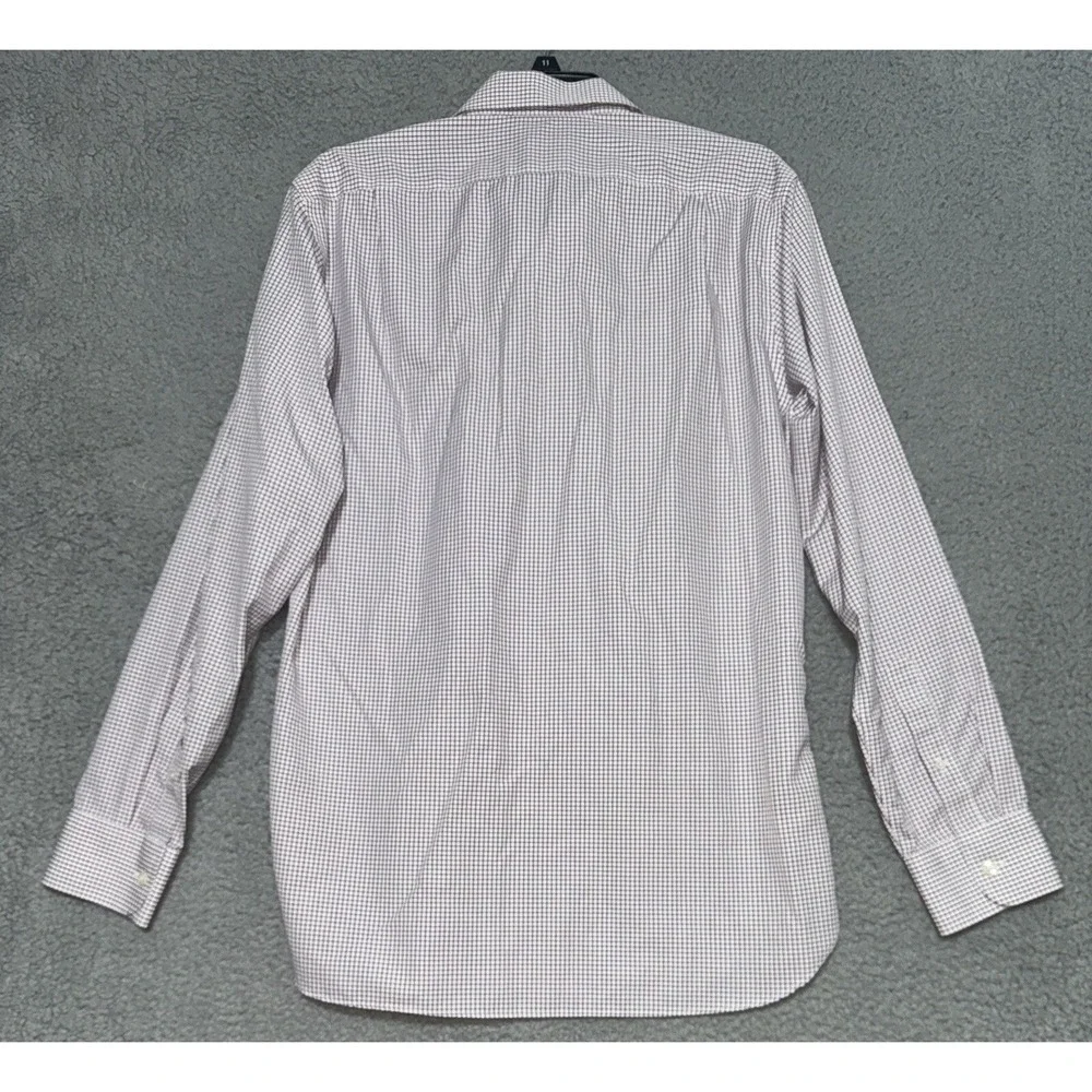 J Crew Thompson Shirtings Wrinkle Free Long Sleeve Check Shirt Mens M 15-15.5